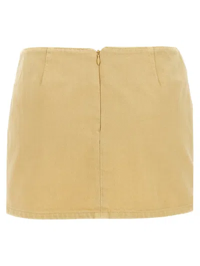 Magda Butrym Mini Length Wrap Detail Skirt In Yellow