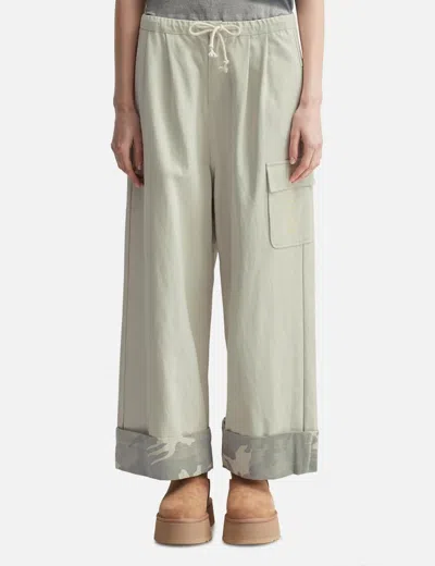 Deinet Roll Up Cargo Banding Pants Grey In Brown