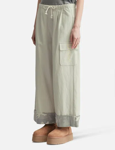 Deinet Roll Up Cargo Banding Pants Grey In Brown