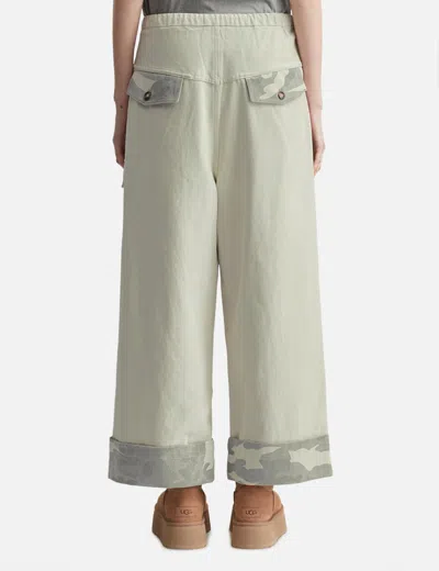 Deinet Roll Up Cargo Banding Pants Grey In Brown