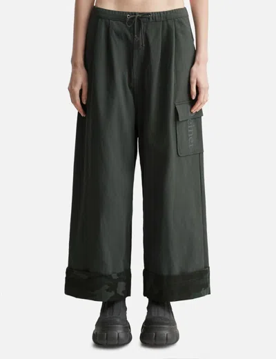 Deinet Roll Up Cargo Banding Pants Charcoal In Brown