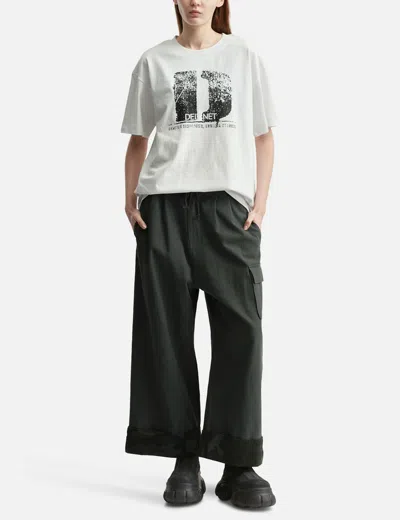 Deinet Roll Up Cargo Banding Pants Charcoal In Brown