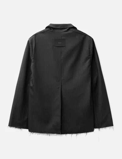 Deinet Rough Cut Detail Blazer In Black