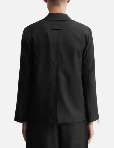 Deinet Rough Cut Detail Blazer In Black