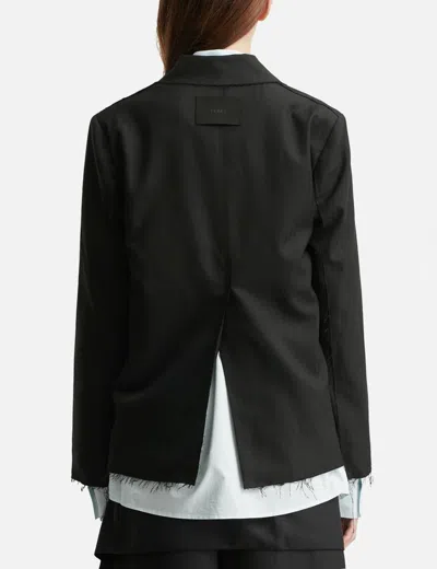 Deinet Rough Cut Detail Blazer In Black
