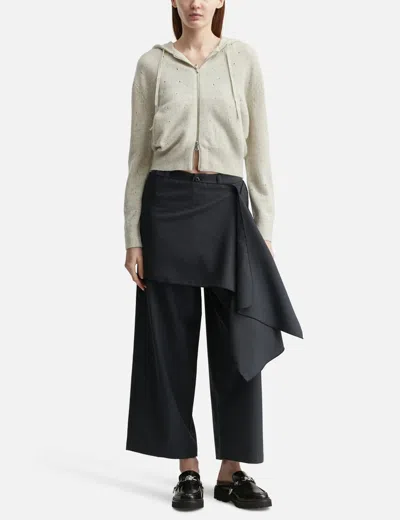 Deinet Wrap Pants Charcoal In Black