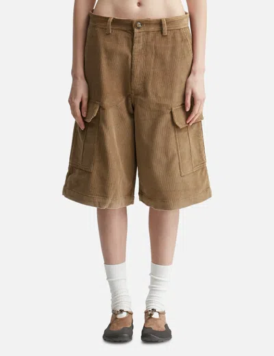 Warm Winter Days Corduroy Shorts In Brown