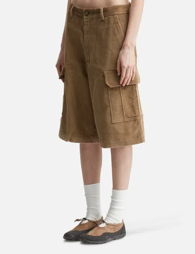 Warm Winter Days Corduroy Shorts In Brown