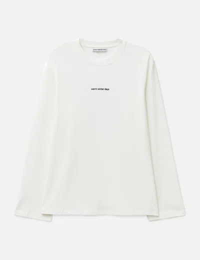 Warm Winter Days Long Sleeve T-shirt In White