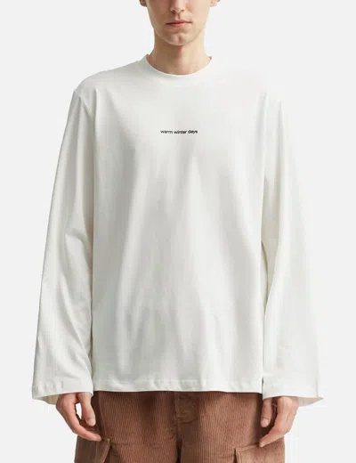 Warm Winter Days Long Sleeve T-shirt In White