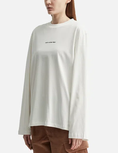 Warm Winter Days Long Sleeve T-shirt In White