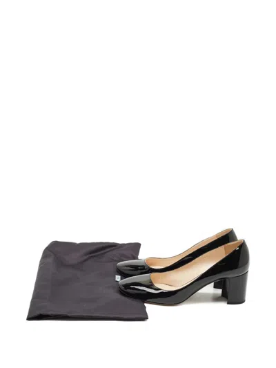 Pre-owned Prada Block-heel Leather Pumps In Black