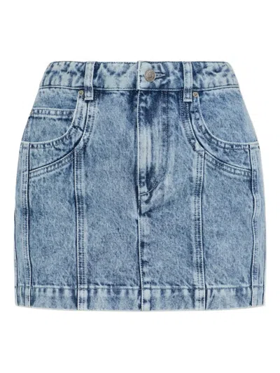 Isabel Marant Étoile Juana Five-pocket Denim Mini Skirt In Blue