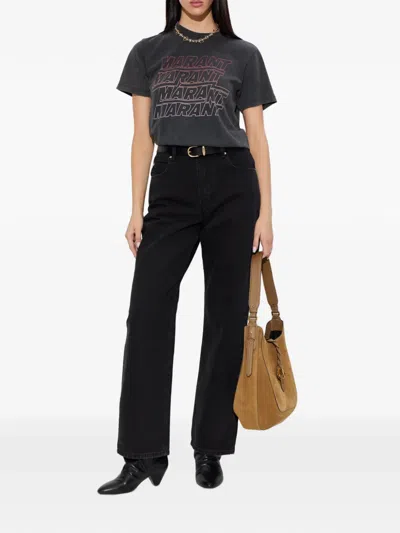 Isabel Marant Étoile Logo-print T-shirt In Black