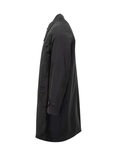 Baracuta Trench Coat Black  In Blue