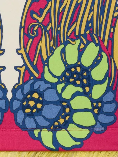 La Doublej La Scala Floral Feather T-shirt In Neutral