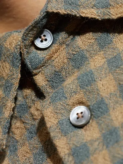 Frame Checked Buttoned-up Shirt In Green