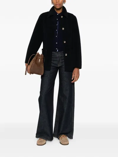 Maje Reversible Jacket In Black