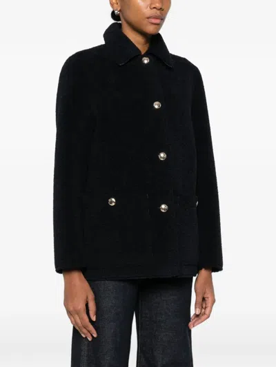 Maje Reversible Jacket In Black