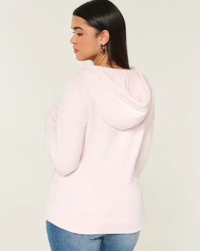Hollister V-neck Hoodie In Pink