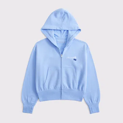 Abercrombie & Fitch Graphic Full-zip Hoodie In Blue