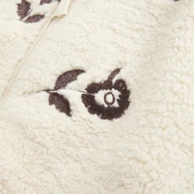 Abercrombie & Fitch Sherpa Full-zip Jacket In White