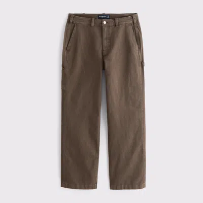 Abercrombie & Fitch Baggy Workwear Pant In Brown