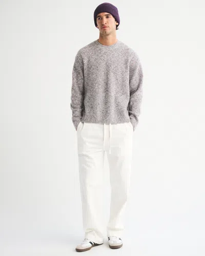 Abercrombie & Fitch A&f Essential Crew Sweater In Gray