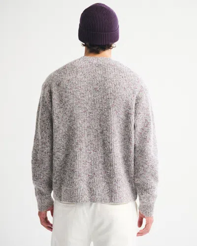 Abercrombie & Fitch A&f Essential Crew Sweater In Gray