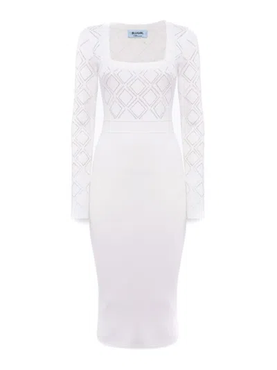Blugirl Long-sleeved Dress In White