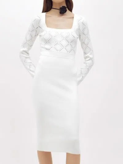 Blugirl Long-sleeved Dress In White