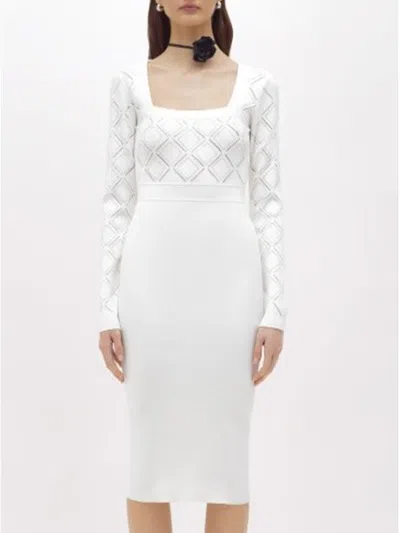 Blugirl Long-sleeved Dress In White