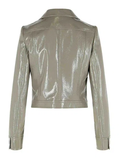 Courrèges Reedition Grey Cotton Blend Jacket In Neutral