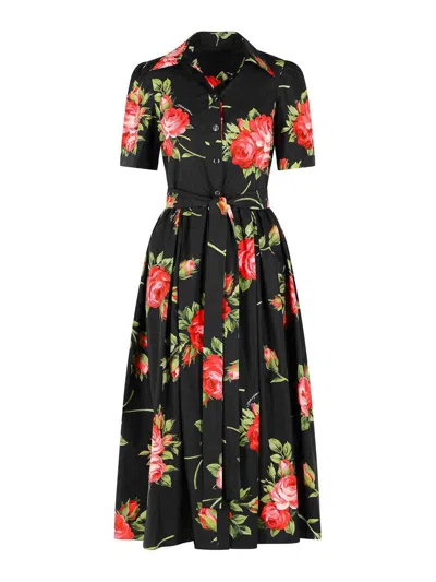 Dolce & Gabbana Black Cotton Dress In Black