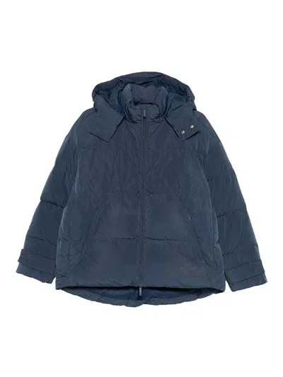 Emporio Armani Nylon Down Jacket In Blue