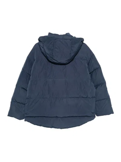Emporio Armani Nylon Down Jacket In Blue