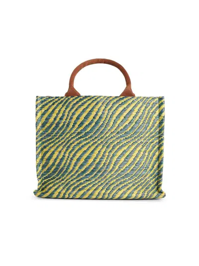 Marni Small Logo Basket Bag In Green
