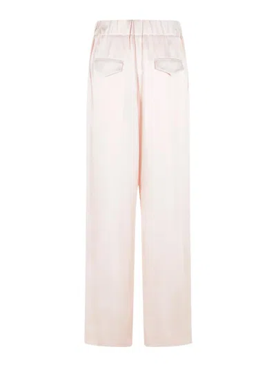 Jil Sander Acetate Blend Trousers Wide Leg Back Pockets In Multi