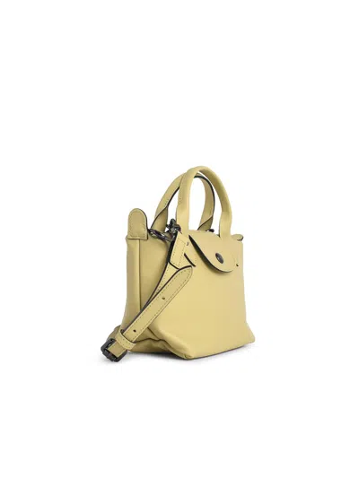 Longchamp Pistachio Leather Bag With 'xs Le Pliage Xtra' Handle In Yellow