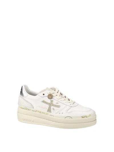 Premiata Panelled Sneakers In White