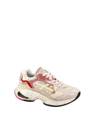 Premiata Sharkyd 423 Panelled Logo Sneakers In Neutral