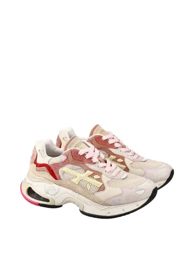 Premiata Sharkyd 423 Panelled Logo Sneakers In Neutral