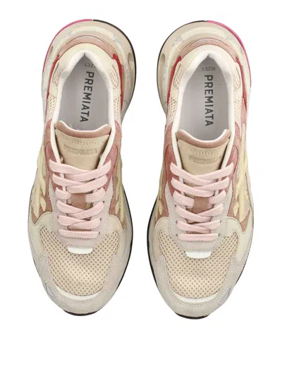 Premiata Sharkyd 423 Panelled Logo Sneakers In Neutral