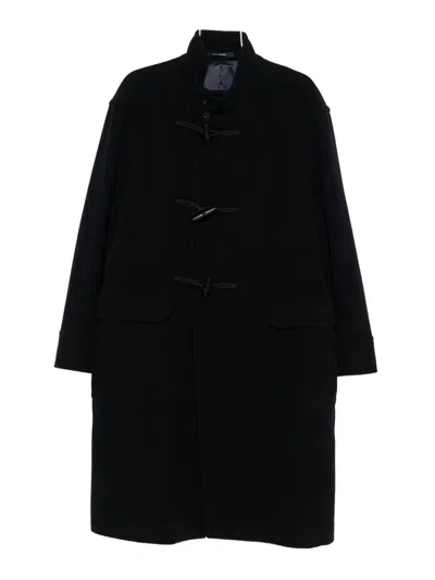 Tagliatore Tailored Blue Coat With Structured Silhouette And Timeless Appeal In Black