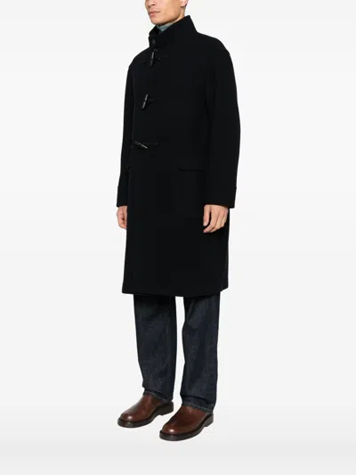 Tagliatore Tailored Blue Coat With Structured Silhouette And Timeless Appeal In Black
