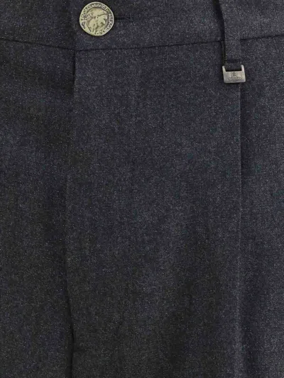Vivienne Westwood Gray Fleece Wool Casual Pants In Black