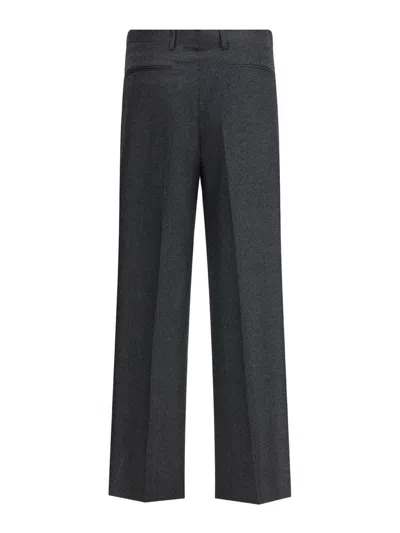 Vivienne Westwood Gray Fleece Wool Casual Pants In Black