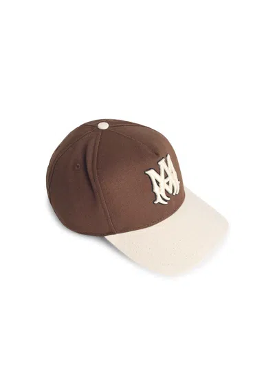 Amiri Ma Logo Embroidered Baseball Cap In Brown