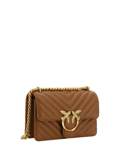 Pinko Love One Mini Shoulder Bag In Brown