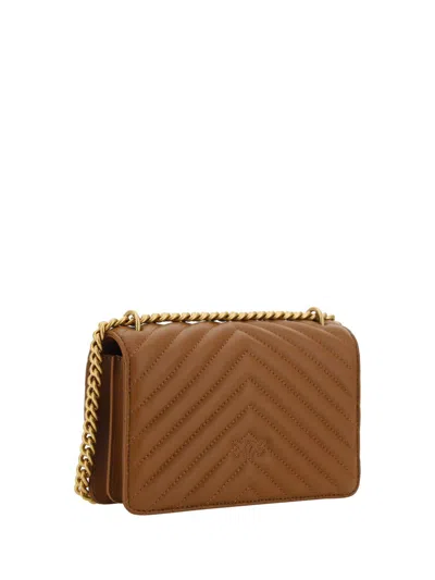 Pinko Love One Mini Shoulder Bag In Brown